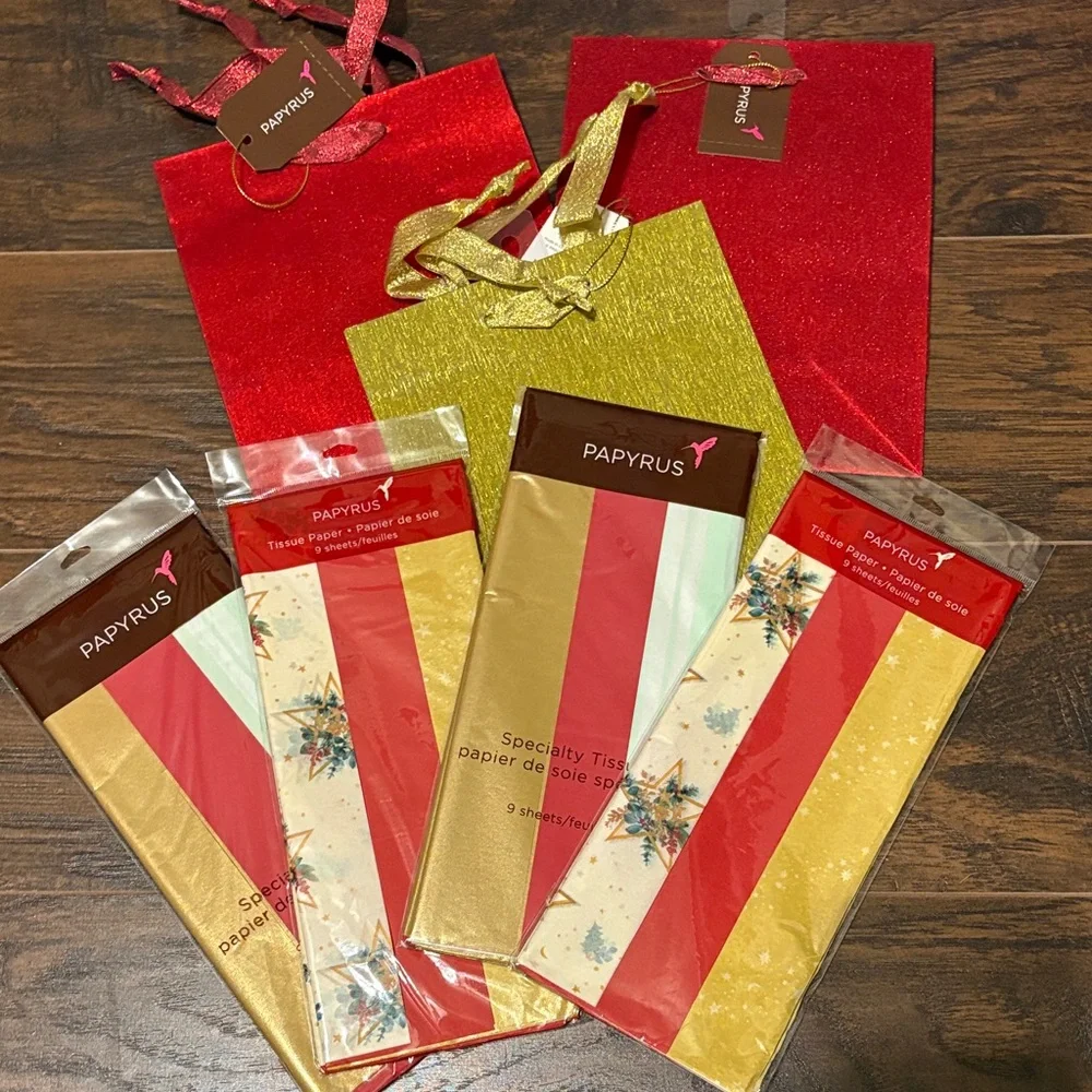 🆕Papyrus Christmas Gift Packaging Bundle, 7 Pieces